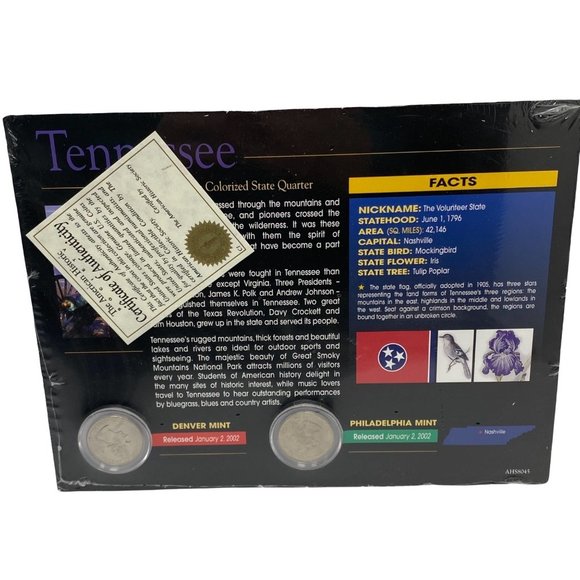 Tennessee Colorized State Quarter NEW Philadelphia & Denver Mint - Picture 2 of 2